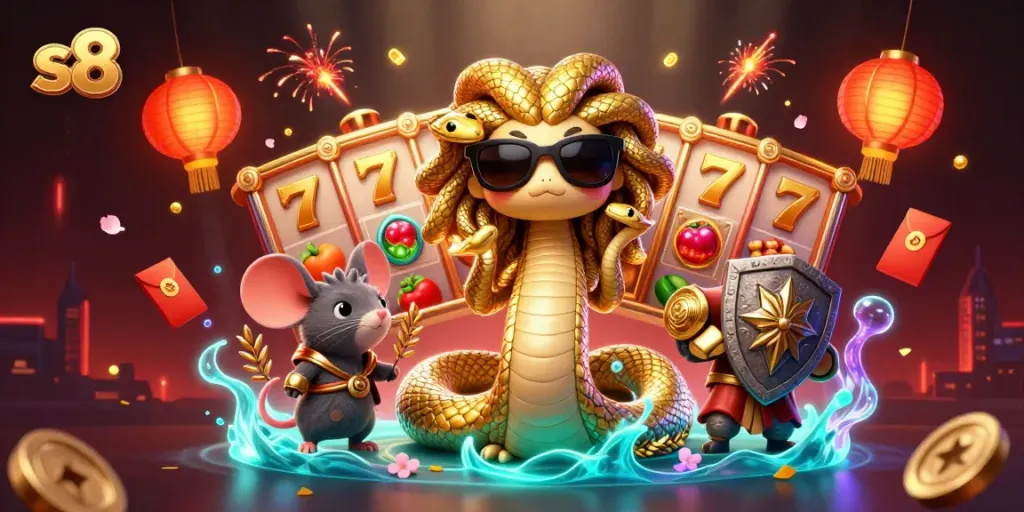 Experience exciting gameplay at s8 with vibrant slot reels and dynamic casino elements.