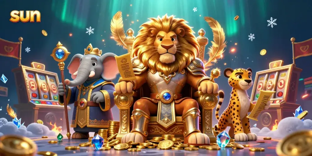 Experience the thrilling sun of online gaming with a vibrant 3D casino scene.