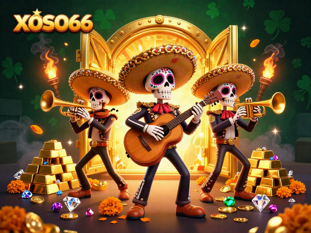 Spin to win with XOSO66 as the vibrant mariachi band celebrates gambling fortunes!