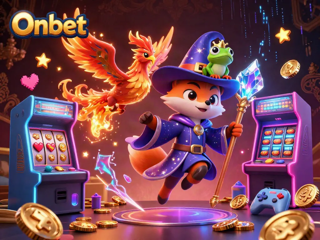 Experience thrilling gameplay and magical rewards with Onbet's vibrant slot games and characters.