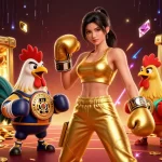 Experience the thrill of UFABET with exciting casino visuals, including slot elements and dazzling treasures.