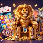 Experience the vibrant thrill of tai iwin with a royal lion, wise elephant, and swift cheetah in a casino adventure.