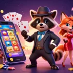 Join the excitement at sv88 with a suave raccoon and friends playing high-stakes casino games.