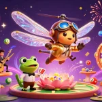 Engage with 11win's exciting lottery imagery featuring a vibrant 3D illustration of characters and game elements.