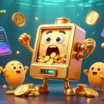 Play and win at siempreeslunes with our dynamic 3D slot machine hitting the jackpot amidst vibrant casino elements.