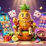 Engage with U31's vibrant casino adventure featuring a colorful golden pineapple king amidst thrilling slot gameplay.