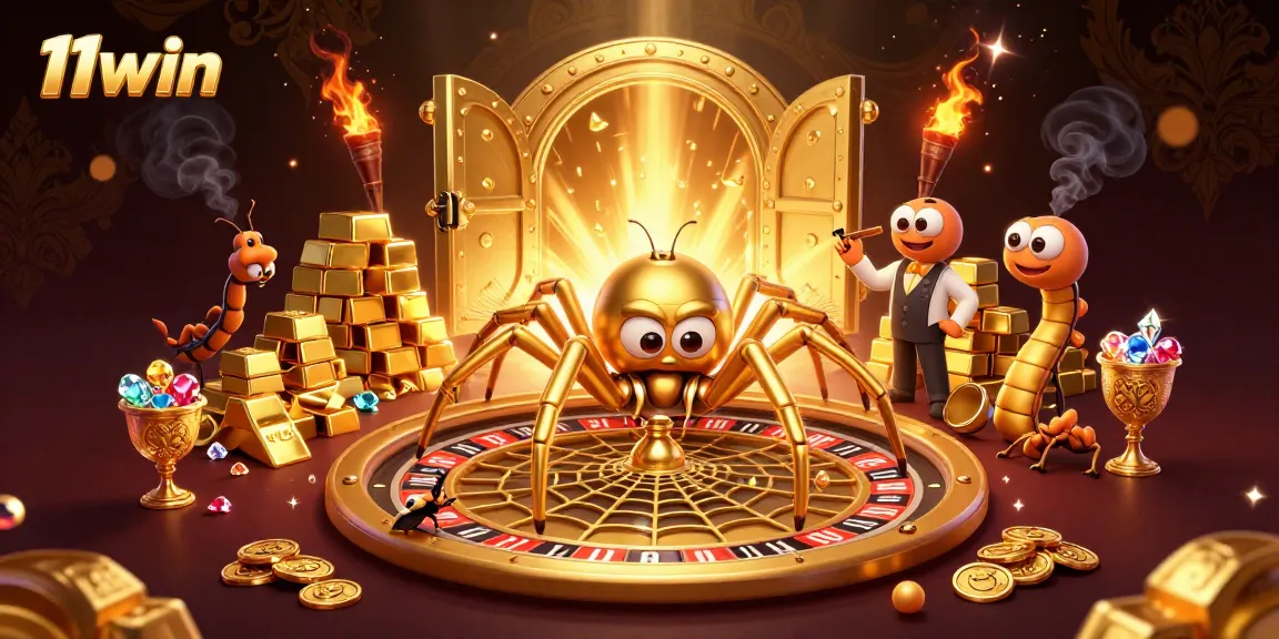 Spin winning bets with 11win's golden web roulette experience among treasures.