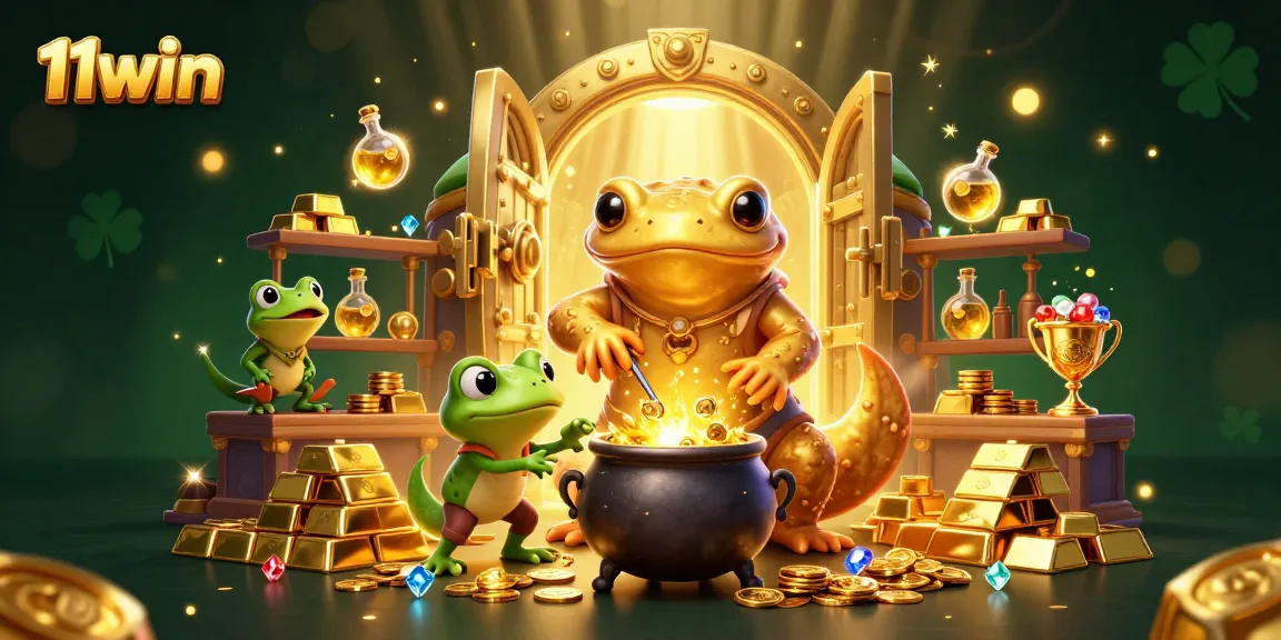 Experience 11win's magical alchemy of gold and gems in this vibrant casino scene.