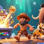 Socolive brings excitement with a vibrant 3D cartoon scene of a caveman casino featuring unique game elements.