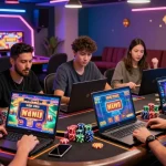 Exciting players enjoying real money games at australian online casinos in 2026, showcasing vibrant gaming atmosphere.