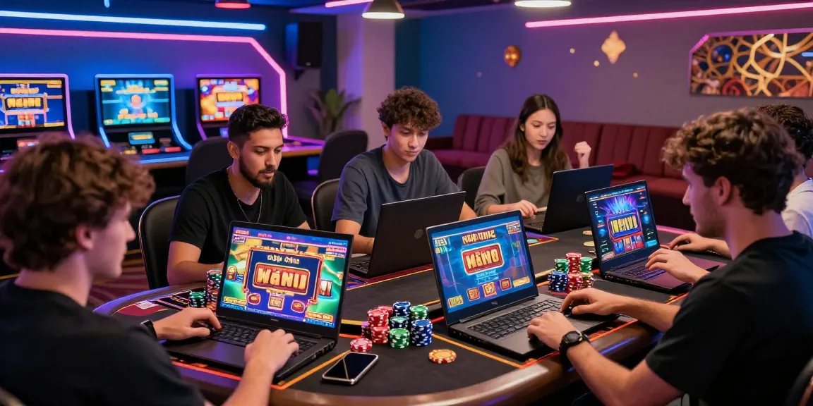 Exciting players enjoying real money games at australian online casinos in 2026, showcasing vibrant gaming atmosphere.