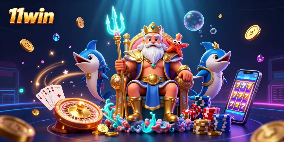 Experience the thrill of winning with 11win at this captivating underwater casino scene.