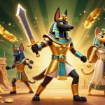 Experience high stakes with slot gacor 777 featuring Anubis and Bastet in a dynamic 3D casino battle.